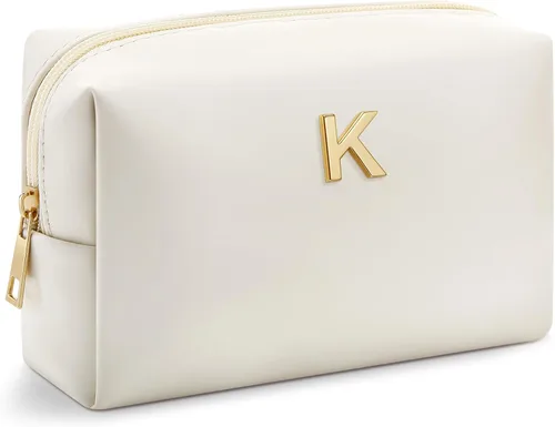 Vista 18 de Kigeli Initial Makeup Bag Gifts for Women Teen Girls Bridesmaid, C