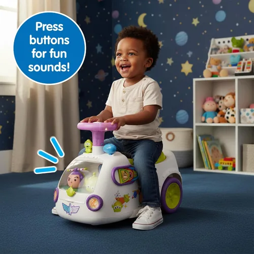 Vista 9 de Kiddieland Disney Toy Story Activity Ride-On, Buzz Zoom