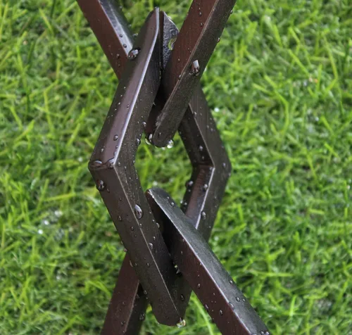 Vista 10 de KAM Home Diamond Links - Cadena de lluvia con kit de instalación (marrón, 8.5)