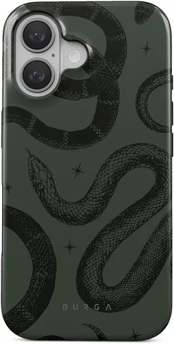 Vista 74 de BURGA-Funda p/teléfono compatible c/iPhone 14 Plus, carcasa rígida híbrida de 2 capas + Funda protectora de silicona, almendras latte a lunares