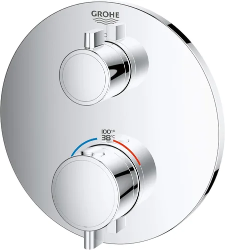 Vista 2 de GROHTHERM® SMARTCONTROL DE LA FUNCIÓN ÚNICA DE LA VÁLVULA TERMOSTÁTICA DE 2 MANIJAS Estrella Cromo Claro
