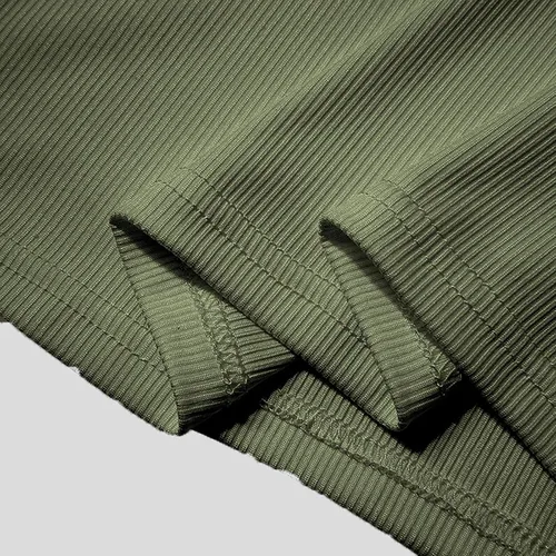 Vista 6 de Generic Camiseta sin mangas acanalada para hombre, corte cuadrado, camiseta sin mangas ajustada, ropa interior de verano, a la moda