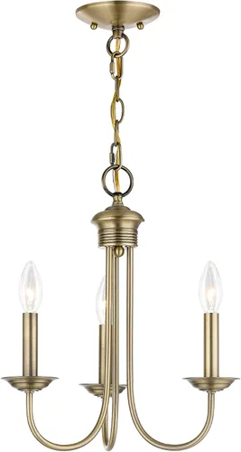 Vista 13 de Livex Lighting 42683-04 - Lámpara de araña de acero con 3 luces para decoración del hogar, 1 lámpara de techo negra, perfecta para decoración