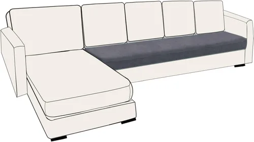 Vista 142 de UNBBRRL Fundas de cojín de asiento para sofá, elásticas, funda de cojín individual para sofá, fundas de cojín para sofá, fundas de héroe protegen