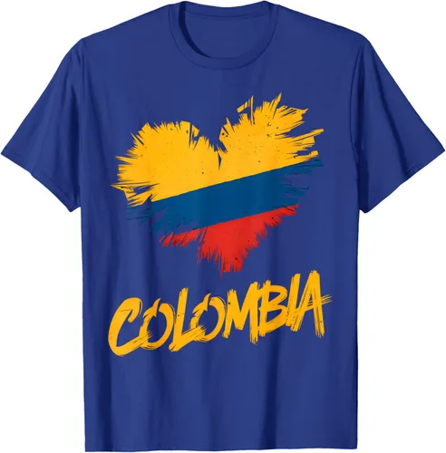 Vista 20 de Camiseta con la bandera del corazón de Colombia