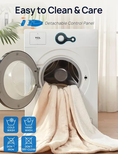 Vista 7 de Westinghouse Manta eléctrica con bolsillo para el pie para adultos, manta térmica de franela suave a sherpa con 6 niveles de calefacción y ajustes