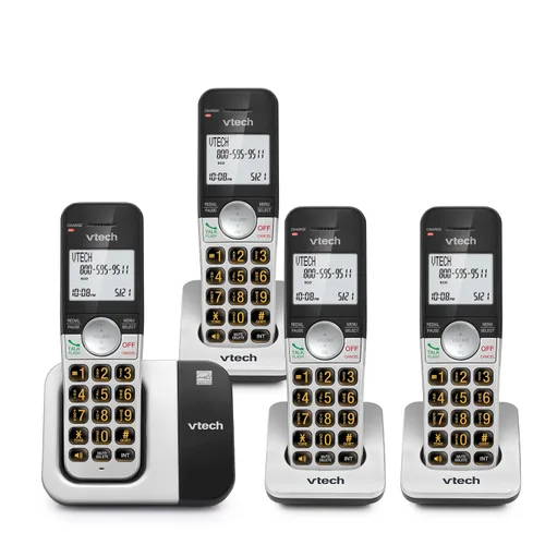 Vista 17 de VTech Teléfono inalámbrico con pantalla grande y botones grandes, DECT 6.0 con identificador de llamadas/llamada en espera, altavoz dúplex completo