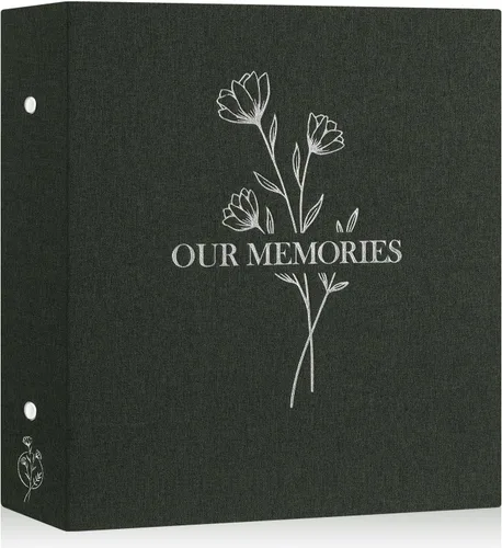 Vista 20 de Lanpn Álbumes de fotos pequeños de 4 x 6 pulgadas, 50 imágenes, paquete de 2 unidades, mini capacidad de lino Our Memories, juego de bolsillos