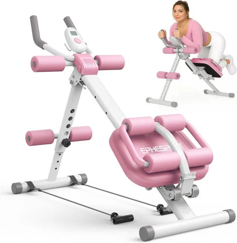 Vista 10 de EPHESPORT 2-in-1 Crunch & Sit-Up Ab Machine with Knee & Back Protection
