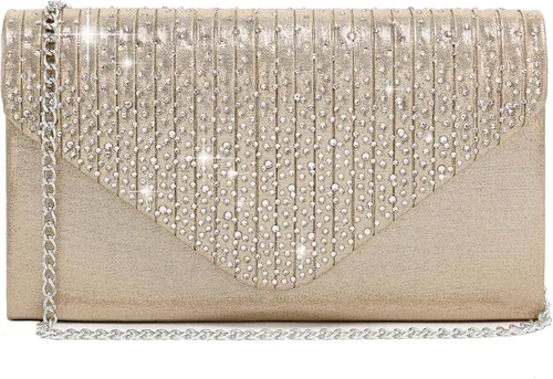 Vista 14 de Dasein Bolso de mano con satén satinado para mujer, tipo embrague, para noche, bandolera, bolsos, fiesta, graduación, boda, sobre