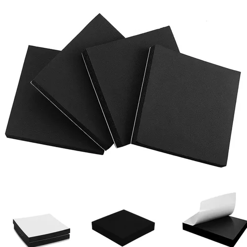 Vista 10 de Hojas acolchadas de espuma con respaldo adhesivo, espuma aislante de neopreno autoadhesiva, 4 piezas de 1/2 pulgada de grosor x 4 pulgadas de largo