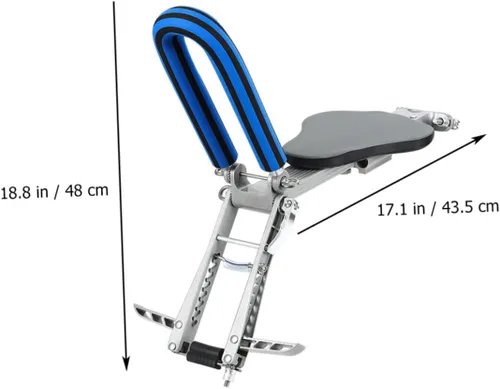 Vista 6 de 1 asiento de bicicleta para niño y niña, asiento delantero para niño y niña, diseño seguro y cómodo, pedales de pie para niños y niñas