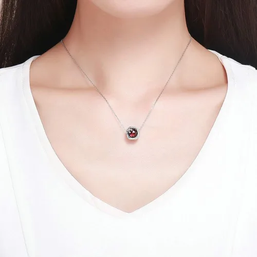 Vista 6 de Abalorio de piedra natal apto para pulseras Pandora con lazo de cumpleaños de cristal para pulsera y collar