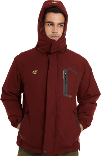 Vista 5 de QPNGRP Mens Waterproof Ski Snowboard Jacket Windproof Winter Snow Coat