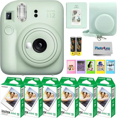 Vista 10 de Fujifilm - Paquete de cámara instantánea Instax Mini 12 con película instantánea Fujifilm Instax Mini (60 hojas) y accesorios que incluyen estuche