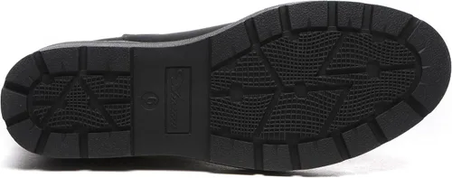Vista 5 de Athlefit Botas Chelsea de cuña para mujer, con plataforma elástica, suela de lengüeta, botines de cuña