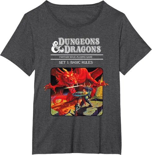 Vista 19 de Dungeons & Dragons Vintage Basic Rules Cover T-Shirt Small Negro