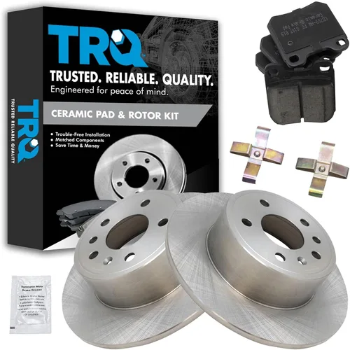 Vista 96 de TRQ Juego de pastillas de freno y rotor de cerámica trasera compatible con Honda Accord V6 1998-02 3.0L con frenos de disco traseros 02-06 Acura RSX