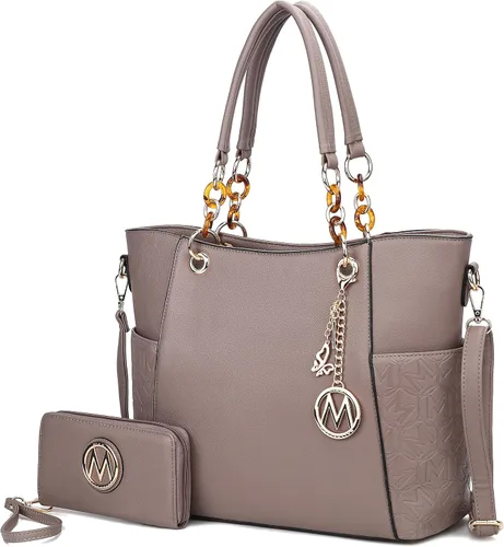 Vista 38 de MKF Collection - Juego de bolsa de mano para mujer, con cartera y asa superior, de piel vegana