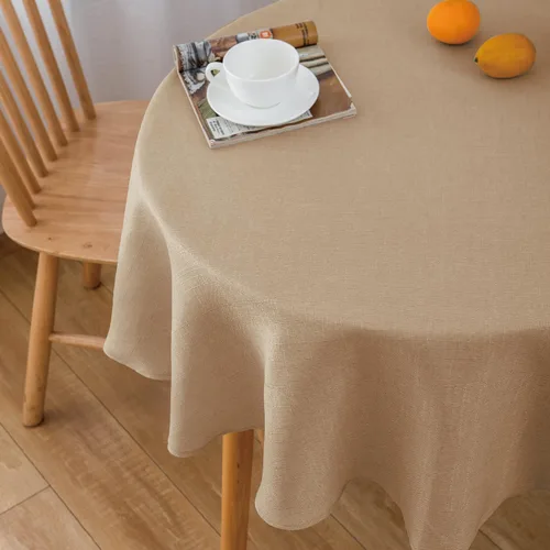 Vista 33 de NLMUVW Mantel de Lino Marrón para Mesas Redondas, Mantel Pequeño Color Chocolate, Cubierta de Mesa Estilo Granja para Cocina, Comedor, Café, 36