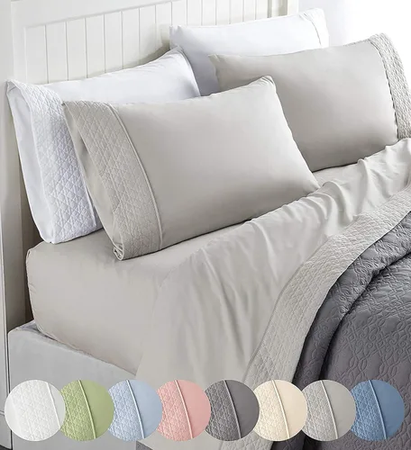Vista 4 de Elegant Comfort Luxury Best, Soft and Coziest - Juego de ropa de cama de 4 piezas, 1500 hilos de microfibra de alta calidad hotelera, diseño