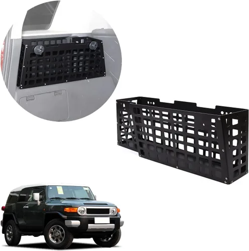 Vista 8 de HAPPYHORSE Para maletero Toyo-ta FJ Cruiser 2007-2021, organizador de artículos diversos, caja de almacenamiento con compartimento de almacenamiento