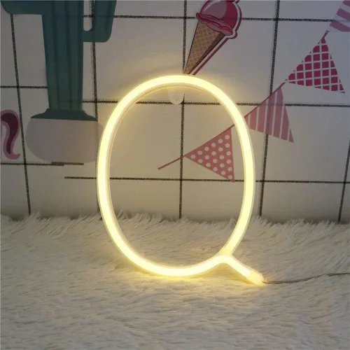 Vista 105 de Ulalaza Letrero de luz LED en blanco y negro, 2 letras AA alimentadas por batería para boda, fiesta de cumpleaños, lámpara de Navidad, luz nocturna