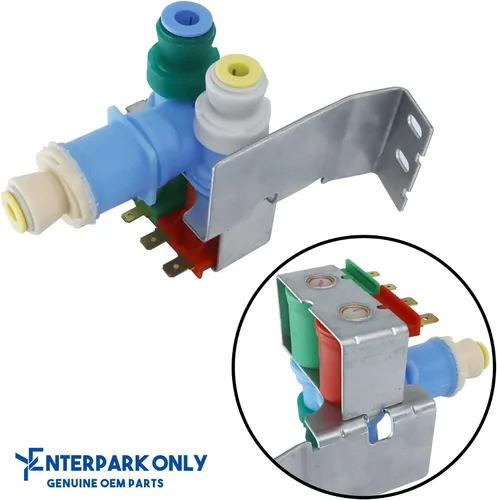 Vista 5 de Enterpark IMV-708 W10408179 4389177 (versión original) para Whirlpool Kitchenaid Kenmore Refrigerador Kitchenaid Válvula de agua para refrigerador