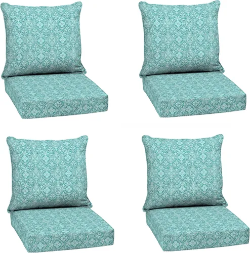 Vista 28 de Arden Selections Juego de asiento profundo para exteriores, 24 x 24, a prueba de lluvia, resistente a la decoloración, asiento profundo y cojín