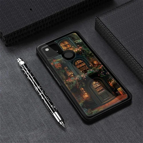 Vista 40 de Compatible con Google Pixel 4A 5G Mobile Case Creative Acrylic Panel trasero Silicona Protección Grip especialmente diseñado para Google Pixel 4A 5G