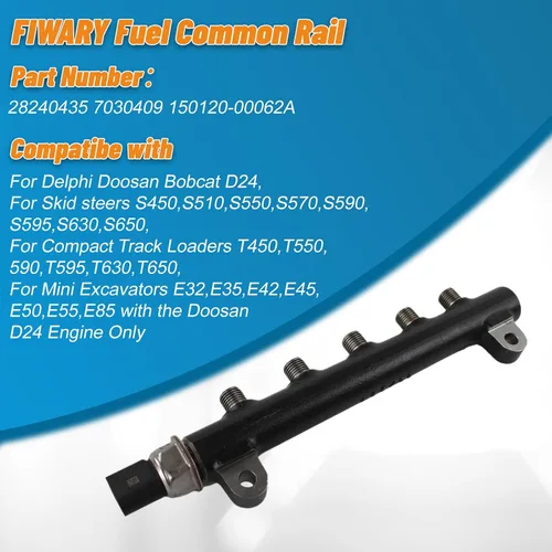 Vista 2 de Combustible Common Rail se adapta a minicargadoras, cargadores de orugas compactos, mini excavadoras, motores diesel Delphi Doosan Bobcat D24