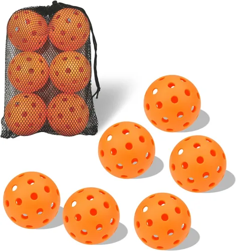 Vista 13 de Paquete de 6 pelotas de pickleball deportivas para exteriores - 40 pelotas de pickleball - Bolas de pickleball de EE. UU. aprobadas por USAPA