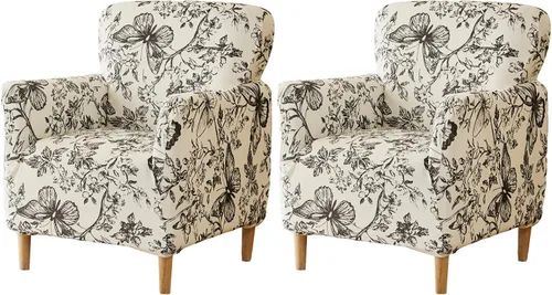Vista 48 de FUANGUI Funda para Sillón de Banquete con Brazos Fundas para Sillas Elásticas Funda para Sillón Club Funda Suave para Sillón Sofá Cubiertas