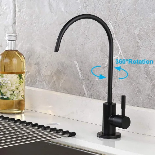 Vista 3 de Grifo de agua potable, grifo de bebidas de cocina en acero inoxidable 304, grifo de filtro de agua pura sin espacio de aire para fregadero, apto