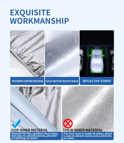Vista 6 de Funda para automóvil Mercedes Benz, funda de automóvil de 7 capas impermeable para todo tipo de clima, para exteriores, cubierta completa contra