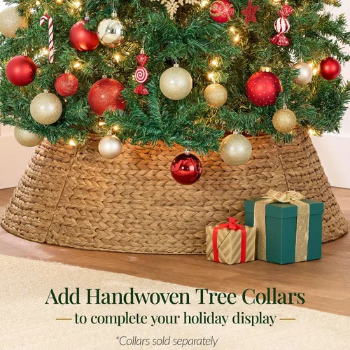 Vista 123 de Best Choice Products Árbol de Navidad azul bebé preiluminado de 6 pies, decoración navideña artificial completa con 947 puntas de rama, 250 luces