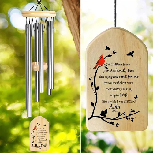 Vista 31 de Campanillas de viento conmemorativas para la pérdida de la madre, regalo de condolencias en memoria de mamá