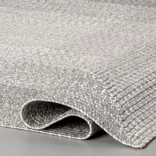 Vista 6 de nuLOOM Jayda - Alfombra trenzada para interiores y exteriores, 4 x 6, color gris claro