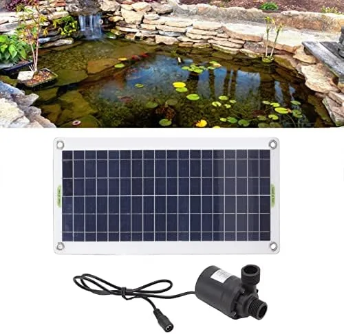 Vista 3 de Paneles solares, kit solar de polisilicio de 30 W, kit de bomba de fuente de panel solar para fuente alimentada por el sol, estanque hidropónico