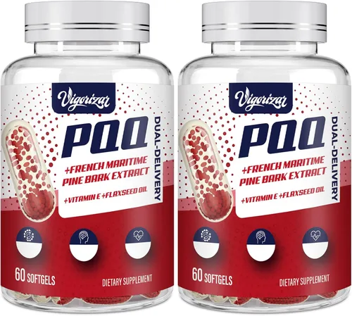 Vista 9 de Pycnogeno de 200 mg con PQQ, extracto de corteza de pino marítimo francés de primera calidad, doble entrega única para máxima absorción, extracto