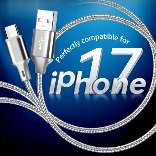 Vista 7 de Cable de carga USB A a USB C, paquete de 5 [3/3/6/6/10 pies] cable de carga rápida tipo C de alta velocidad de datos y transferencia compatible