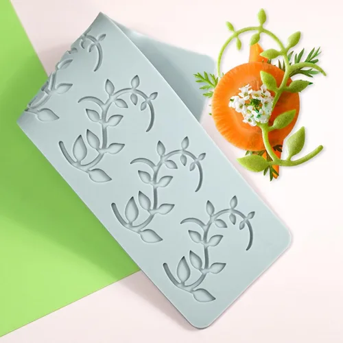 Vista 9 de TUKE Tuile Molds - Molde de silicona con hojas curvadas de silicona para dulces, tapete de encaje para decoración de tartas, azúcar, manualidades