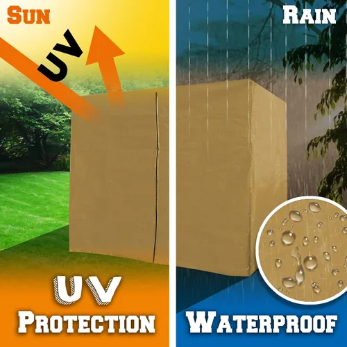 Vista 7 de BenefitUSA Funda protectora para hamaca de 3 plazas triples para muebles de exterior, porche (bronceado), 68 x 51 x 67 pulgadas
