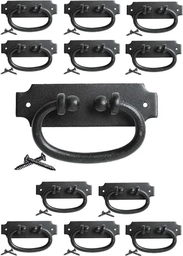 Vista 39 de Renovators Supply Manufacturing Manijas de Gabinete de 3 pulgadas de Hierro Forjado Negro Tiradores de Cajón Manijas Antiguas de Gabinete de Cocina