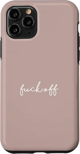 Vista 29 de Funda para iPhone 16 Pink Taupe Fuck Off Divertida manuscrita a mano con refranes sarcásticos groseros