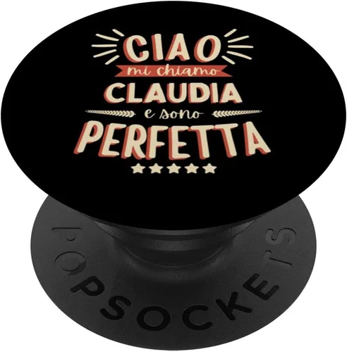 Vista 6 de Claudia Idea Regalo Personalizzata Amica Nome Divertente PopSockets MagSafe PopGrip for iPhone