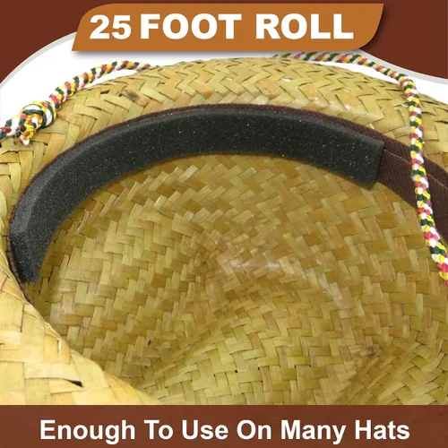 Vista 3 de Cinta para sombreros, tamaño reductor de espuma, inserto para Fedora, Beísbol, M