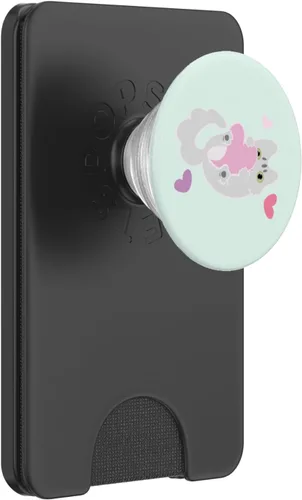 Vista 8 de Lindo gato Kawaii de San Valentín abrazo de corazón pastel PopSockets intercambiables PopGrip