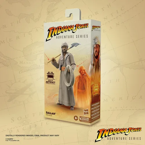 Vista 2 de Indiana Jones and The Raiders of The Lost Ark Adventure Series Sallah, figuras de acción de 6 pulgadas, niños a partir de 4 años