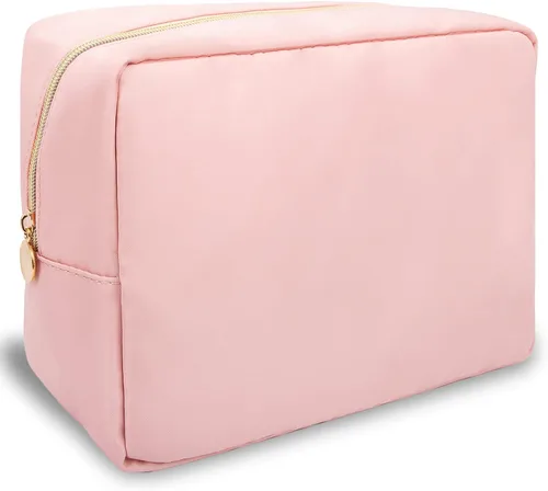 Vista 107 de izuzta Nylon Lager Pequeño Slim Mini Maquillaje Bolsa Organizador, Beige, Viajes